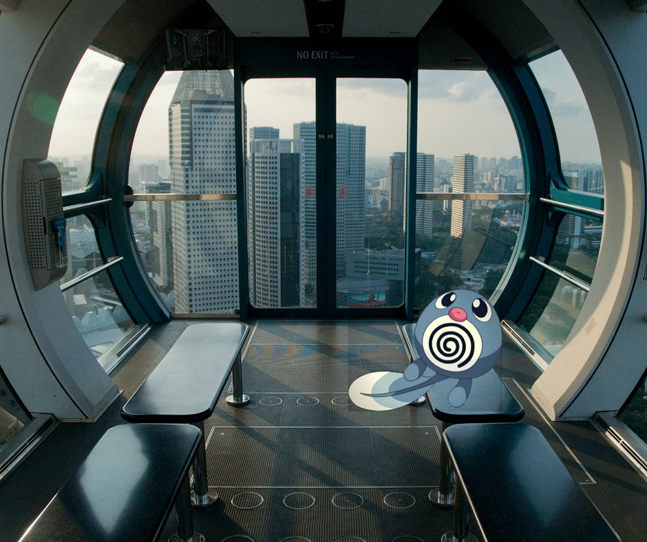 Poliwag on the Singapore Flyer