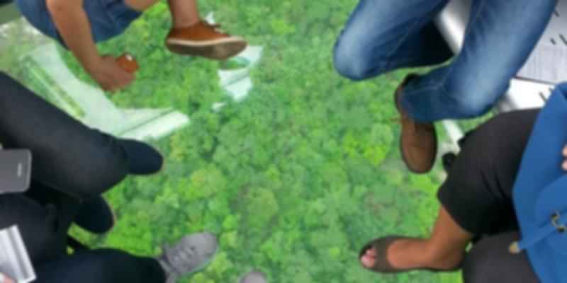 Glass bottom Ngong Ping cable car ride