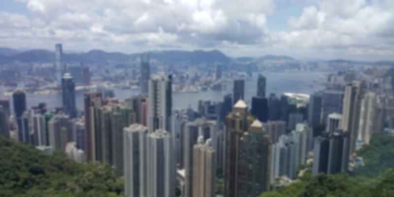 HK skyline from Victoria peak