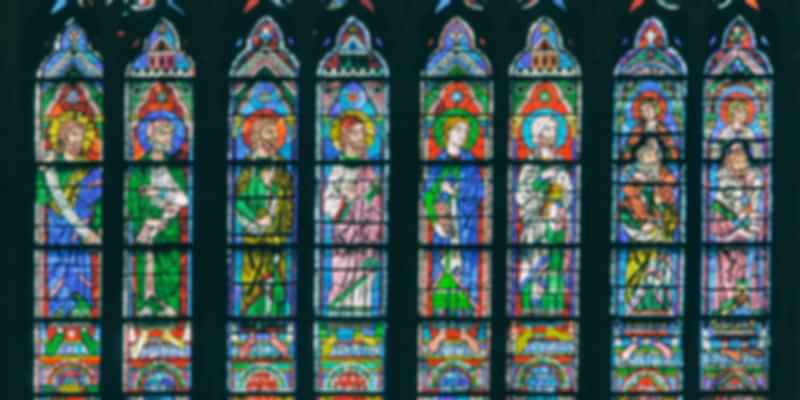 Stained windows at the Cathedral