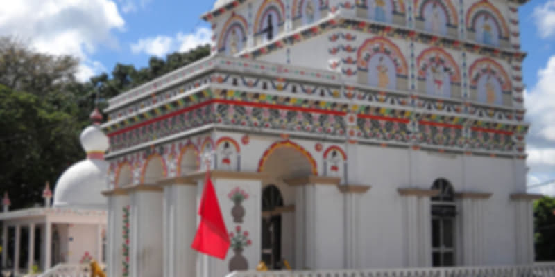 An amazing view of Maheswarnath temple in Triolet in Mauritius
