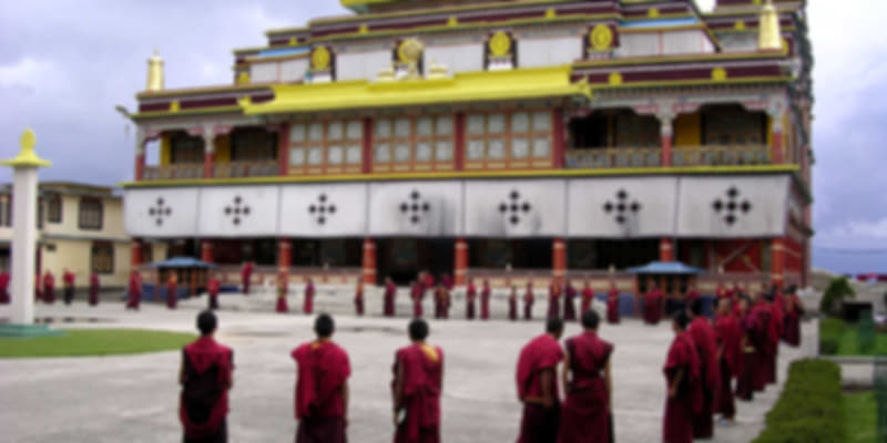 A view of the Ralang Monastery, Sikkim