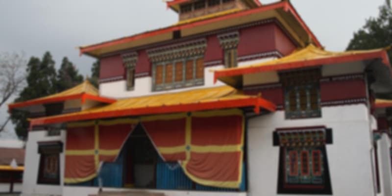 A view of Enchey Monastery, Sikkim