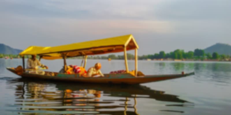 Shikar boat on Dal Lake in India