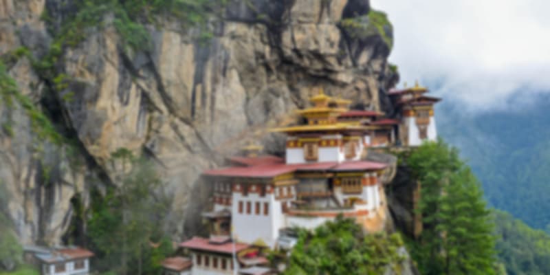 Tiger's nest, one of the temples in Bhutan