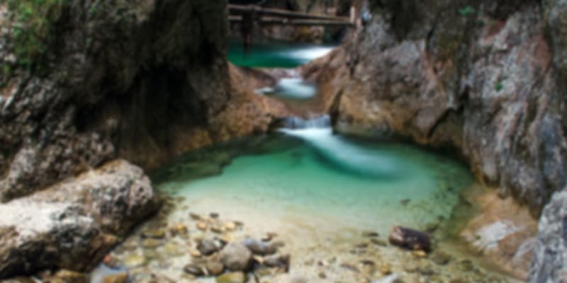 Pool in a Canyoning trail