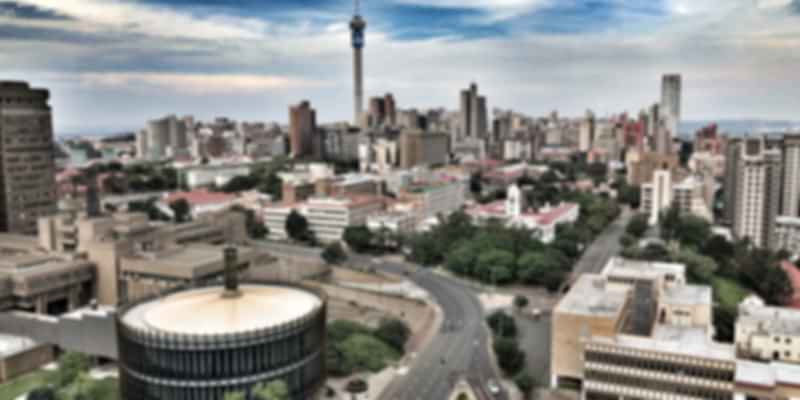 Aerial view of Johannesburg
