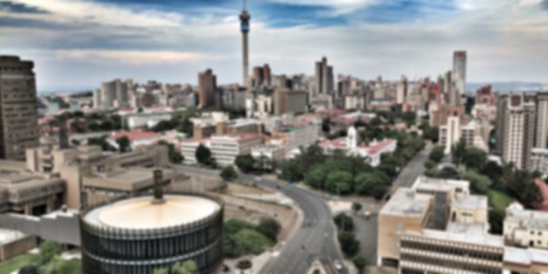 Aerial view of Johannesburg