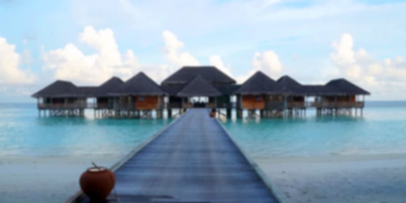 View of Water Villas in Maldives