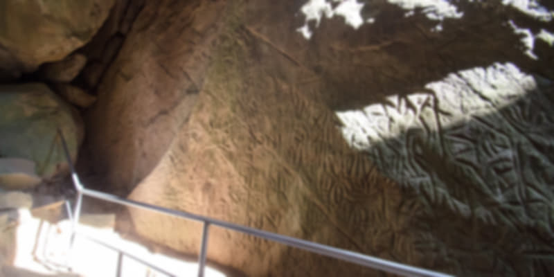 Inscriptions on the caves