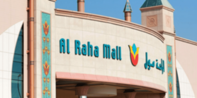 Al Raha Mall in Abu Dhabi Fron Entrance