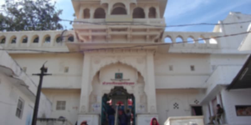 The entrance of the Brahma mandir in Pushkar