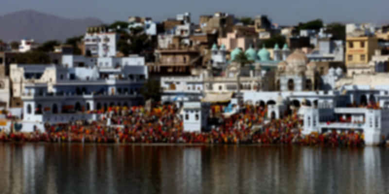 The pilgrims at the Brahma Temple in Pushkar