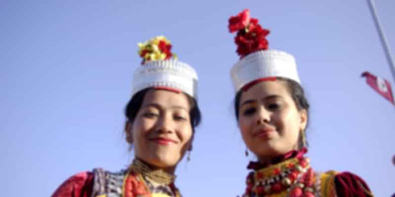 Khasi girls, nongrem festive attire