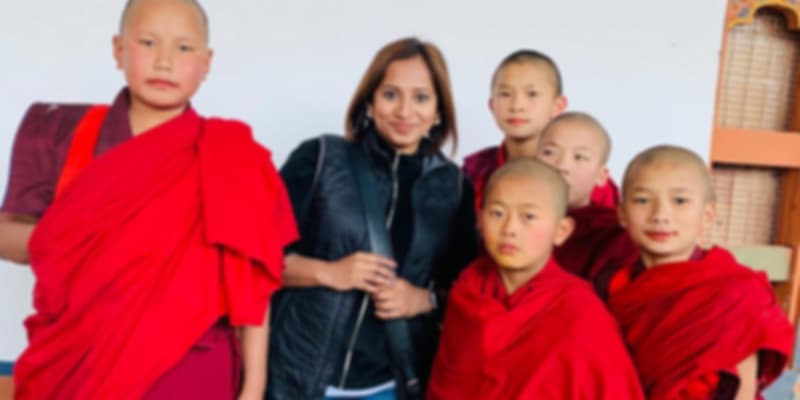 With the child monks of Bhutan