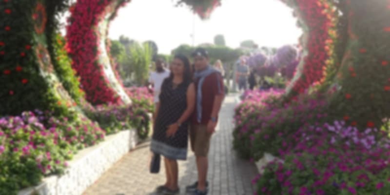 A picture that was taken on a family trip to Dubai