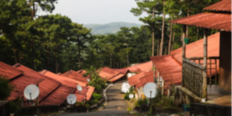 An amazing picture of some little houses in Shillong