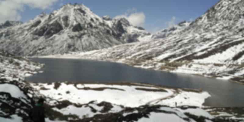 Snowy mountains during winter, one of the best times to visit northeast India