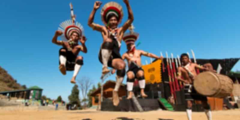 People performing at the Hornbill festival in northeast India