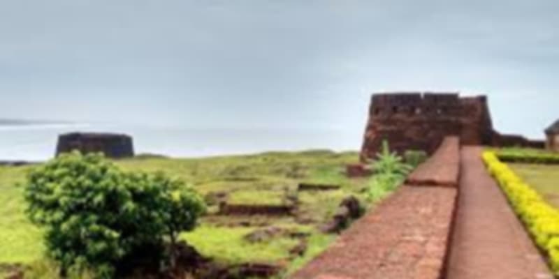 The Bekal beach and fort building