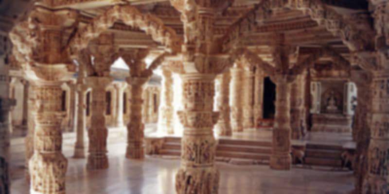 Pillars in the Dilwara temple