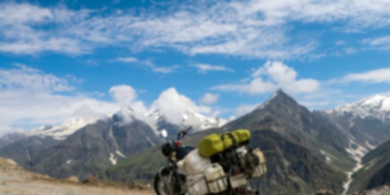 A mountain bike on Rohtang pass