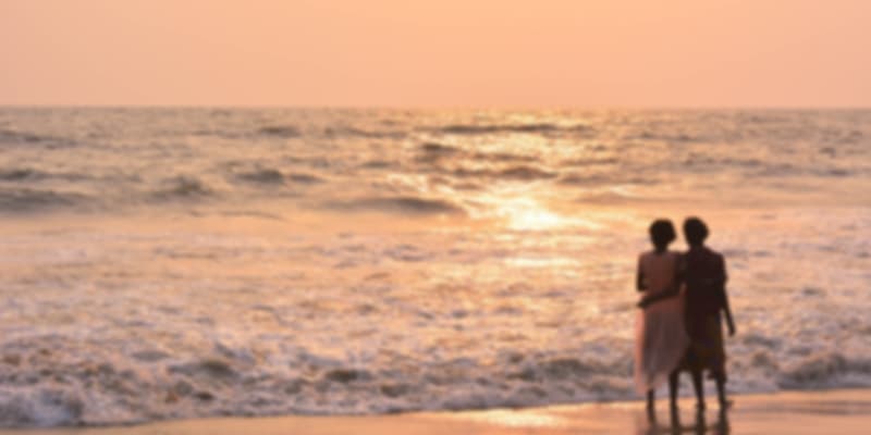 sunset in the Kozhikode beach