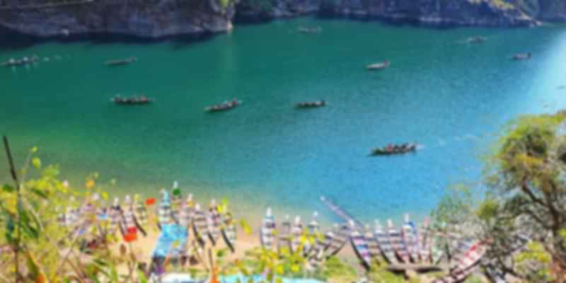A picture of a group of people enjoying boating in Meghalaya