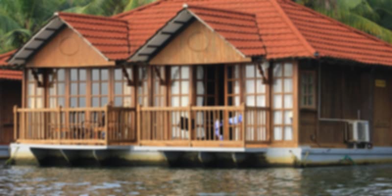 Resort at the Poovar backwaters