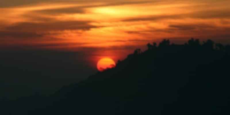 Sun rise from the Hill