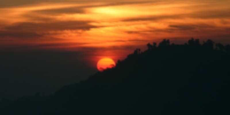 Sun rise from the Hill