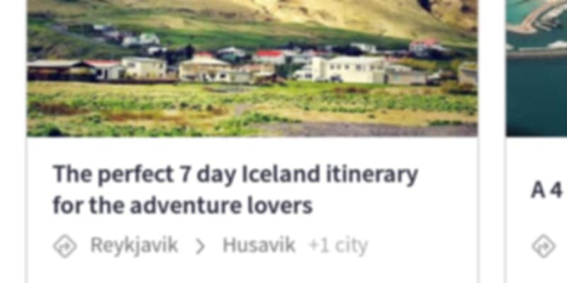 Itinerary suggestions in Pickyourtrail app