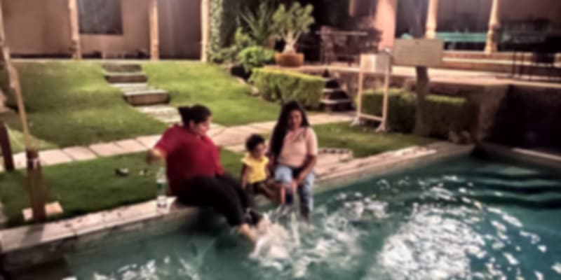 enjoying the view during our staycation to Rajasthan