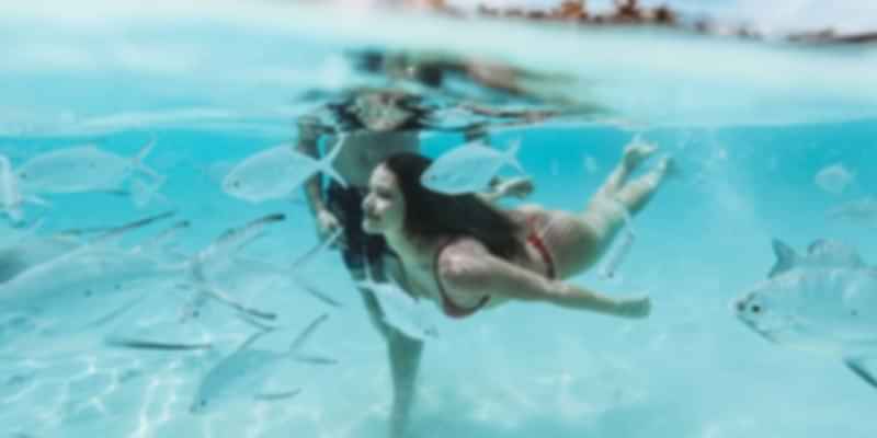Woman swimming