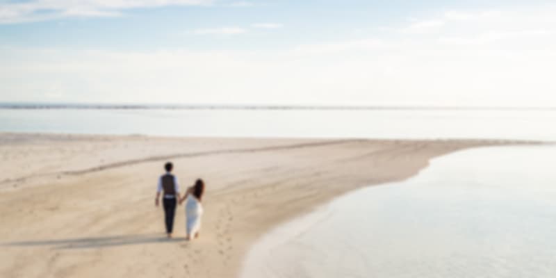 A couple holding hands