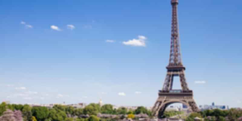Paris Eiffel Tower, France in August