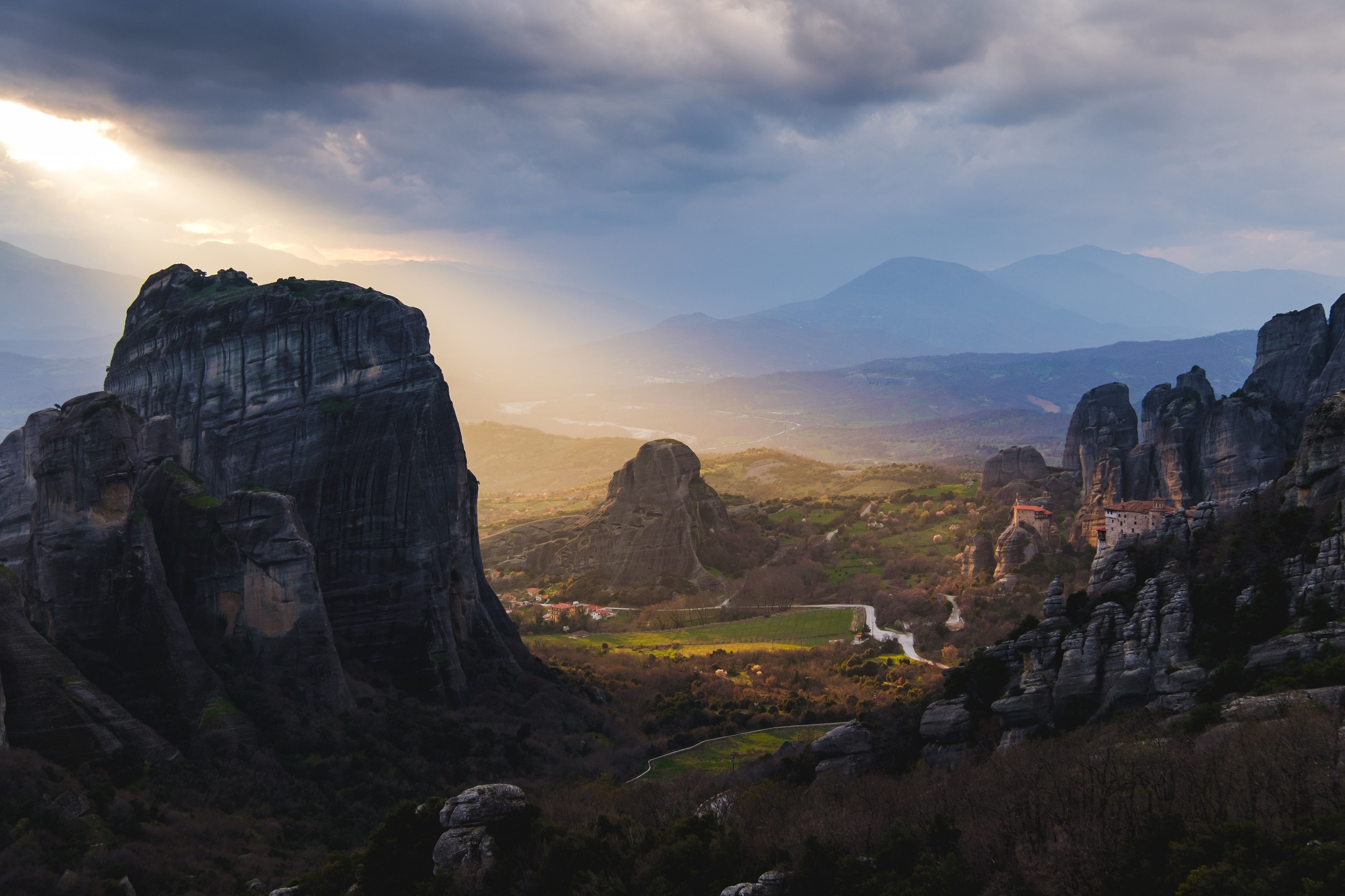 Meteora, Greece, Breathtaking landscapes 