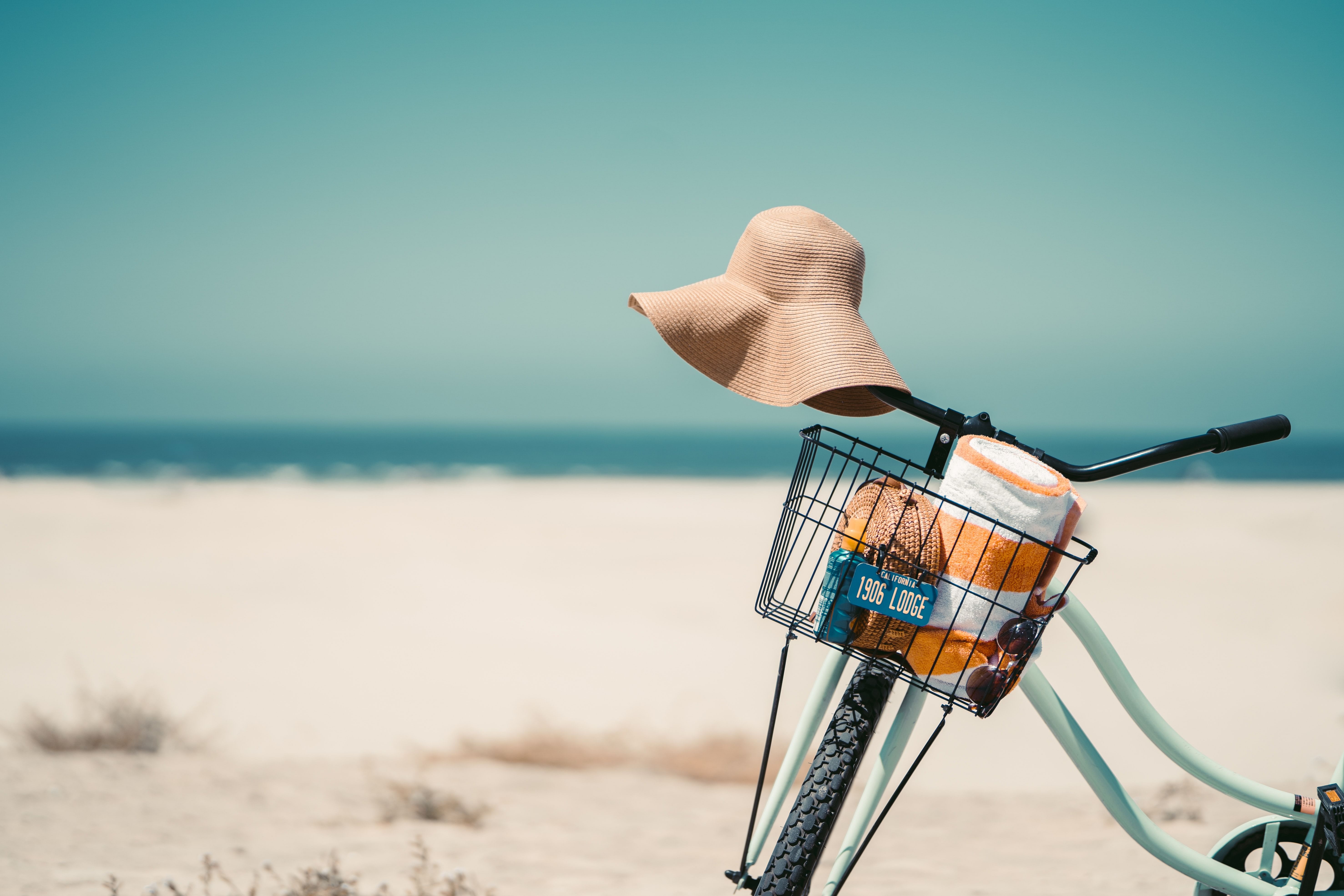 cycling in beach