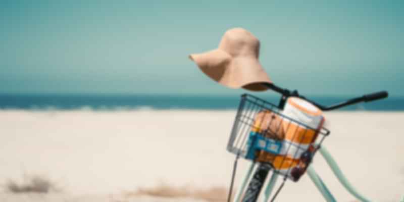 cycling in beach