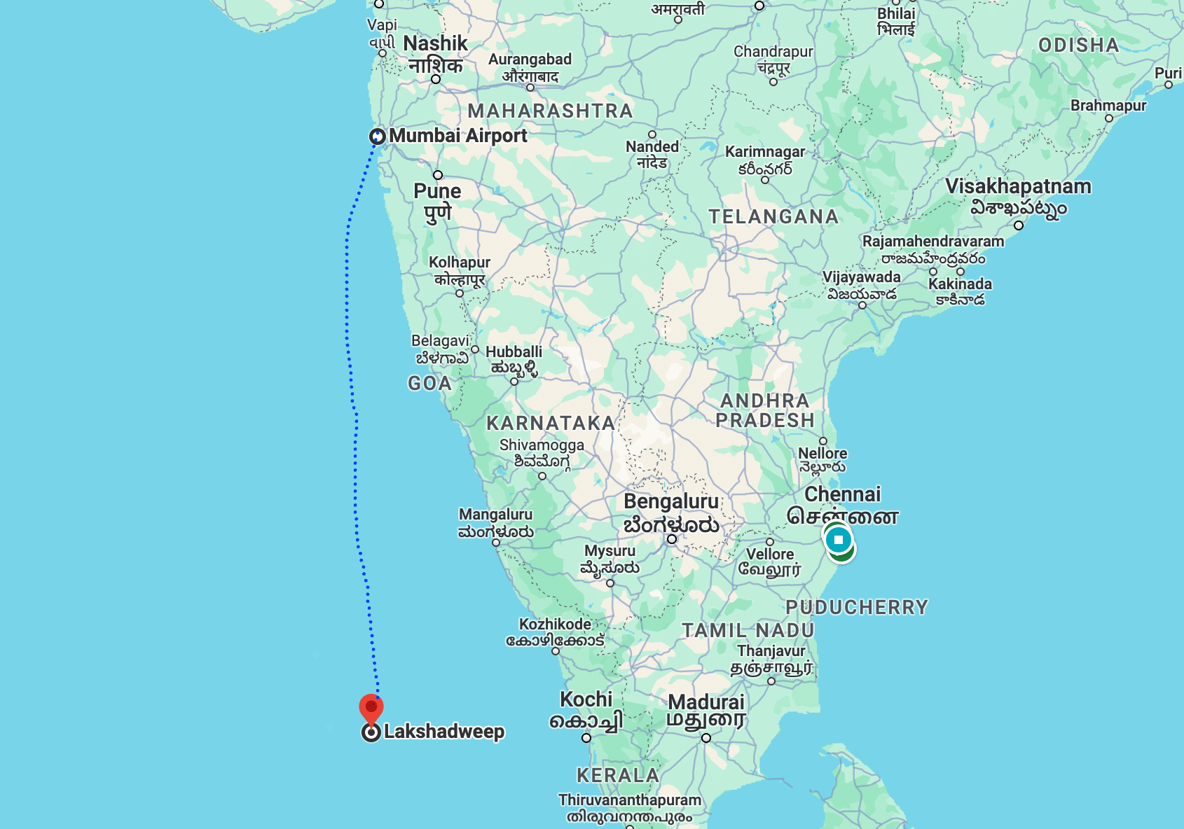 How to reach Lakshadweep from Mumbai?