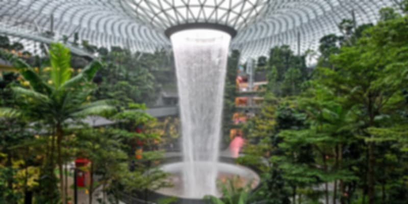 HSBC Rain Vortex Waterfall Singapore