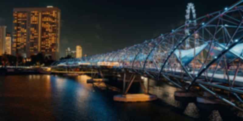 Helix Bridge at night