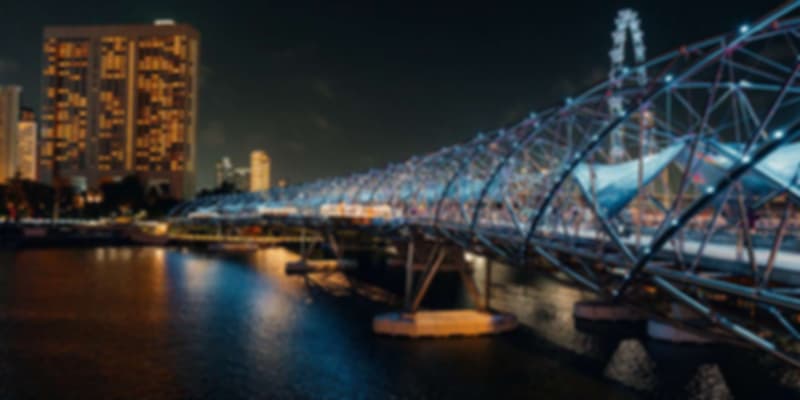 Helix Bridge at night