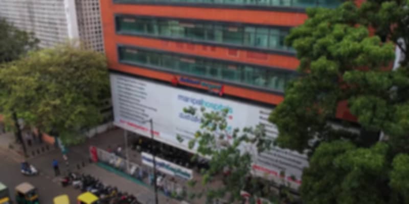 Exterior view of a major hospital in Bangalore, highlighting the city’s role as a healthcare and technology hub in India.