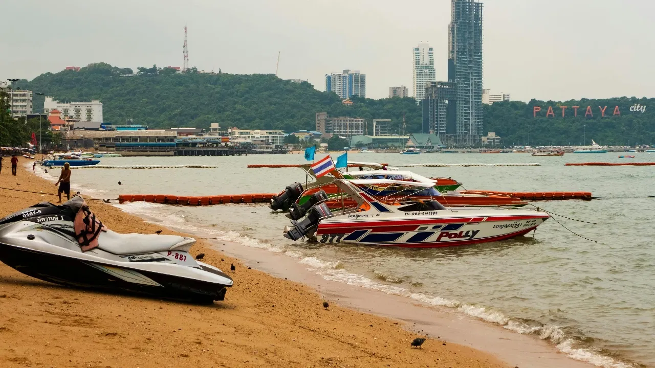 boats by the Beach in Pattaya