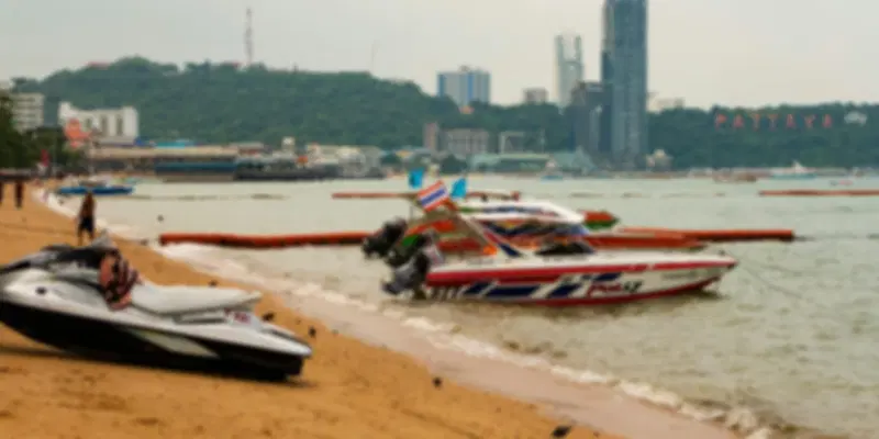 boats by the Beach in Pattaya