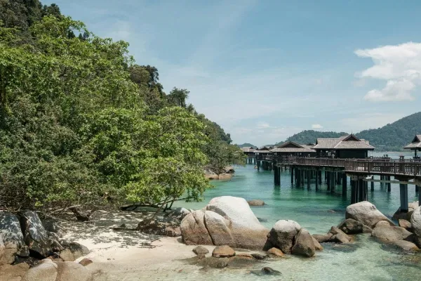 Beautiful villas in Borneo, Malaysia in March