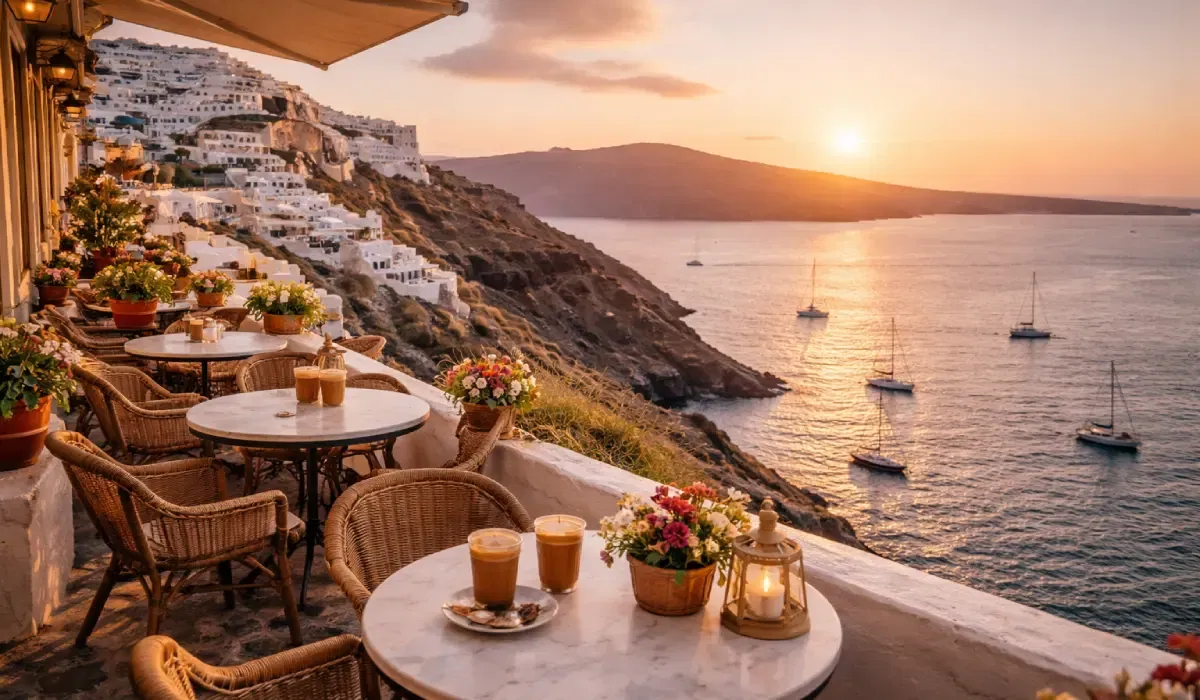 Best Cafés in Santorini (2026): Sunset Views, Prices & What’s Actually Worth It