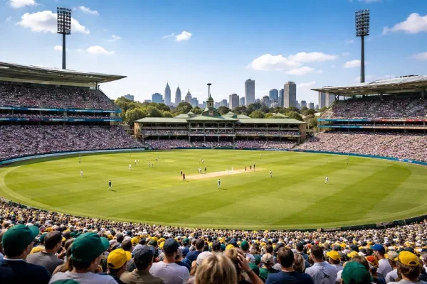 People enjoying match in Sydney Cricket ground