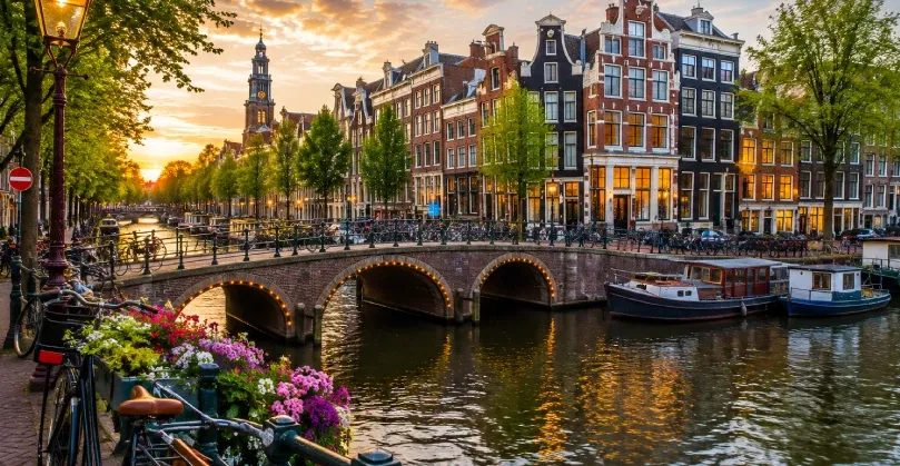 View of the city of Amsterdam